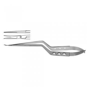 Micro Scissor Straight - Bayonet Shaped Stainless Steel, 19 cm - 7 1/2"